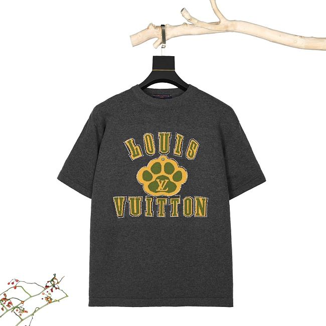 Louis Vuitton Embellished Short-Sleeved Cotton Crewneck Gargoyle 1AGJSA - 1