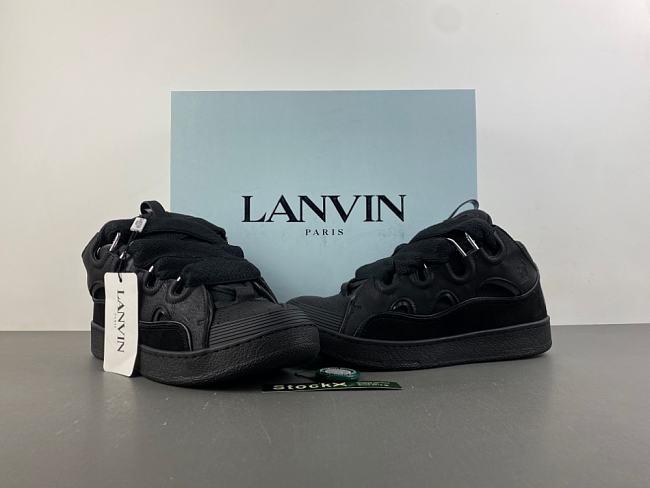 Lanvin Men's Curb Napa Leather Low-Top Sneakers - 1