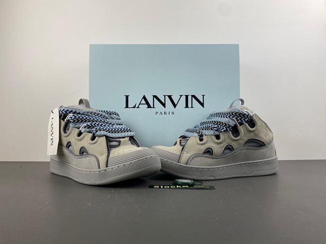 Lanvin Curb Grey Low Top Sneakers - 1