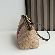 GUCCI Mini leather and webbing-trimmed coated-canvas shoulder bag Size 17x12.5x10cm - 6