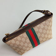 GUCCI Mini leather and webbing-trimmed coated-canvas shoulder bag Size 17x12.5x10cm - 5