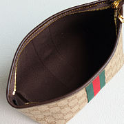 GUCCI Mini leather and webbing-trimmed coated-canvas shoulder bag Size 17x12.5x10cm - 4