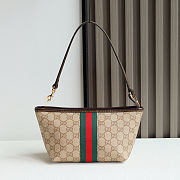 GUCCI Mini leather and webbing-trimmed coated-canvas shoulder bag Size 17x12.5x10cm - 3