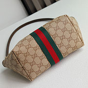 GUCCI Mini leather and webbing-trimmed coated-canvas shoulder bag Size 17x12.5x10cm - 2