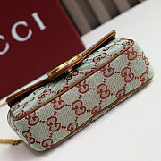 Women's Metallic GG Marmont Super Mini Canvas Shoulder Bag Size 16.5x9.5x4.5cm - 4