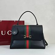 Gucci medium Paparazzo Horsebit Web tote bag Size 37x29x13cm - 1