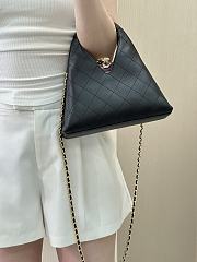 Chanel Calfskin Chic Lady Small Shopping Tote Black Size 23x23x7cm - 3