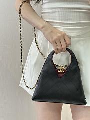 Chanel Calfskin Chic Lady Small Shopping Tote Black Size 23x23x7cm - 2