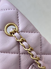 Chanel 24K Light Pink Lambskin Quilted Pearl Crush Mini Size 7.75 x 4.5 x 2.5 in - 5