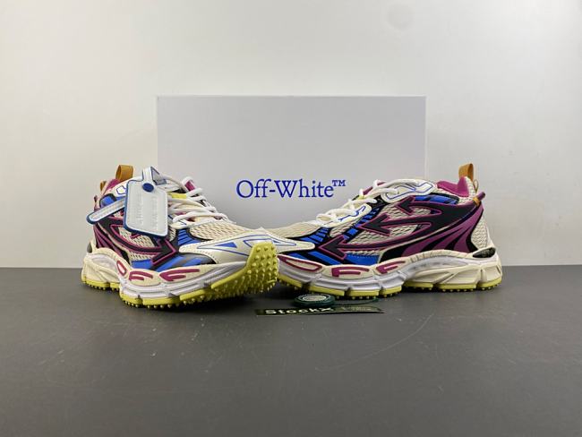 Off-White & Pink 'Be Right Back' Sneakers Magenta/Royal blue 261607M237046 - 1