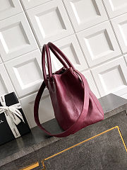Chanel Burgundy Leather Large Cerf Executive Tote Size 24 x36 x14 cm - 6
