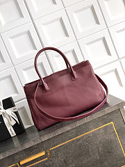 Chanel Burgundy Leather Large Cerf Executive Tote Size 24 x36 x14 cm - 4