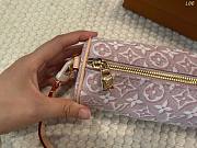 LV Pochette Papillon Monogram Emblème Rose Ruban M29881 Size 23x9cm - 2