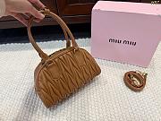 Miu Miu Nappa Leather Arcadie Handbag in Brown Size 22x13cm - 6