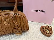 Miu Miu Nappa Leather Arcadie Handbag in Brown Size 22x13cm - 5