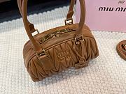 Miu Miu Nappa Leather Arcadie Handbag in Brown Size 22x13cm - 4