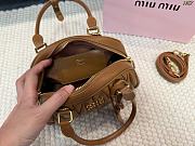 Miu Miu Nappa Leather Arcadie Handbag in Brown Size 22x13cm - 2