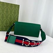 Gucci Dionysus Medium Bag Green Leather with Green Size 25x14x4cm - 5