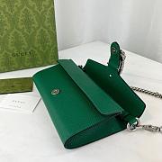 Gucci Dionysus Medium Bag Green Leather with Green Size 25x14x4cm - 3