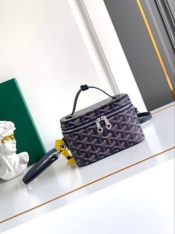 Goyard Muse Mini Vanity Navy Blue Size 16x8x10 cm