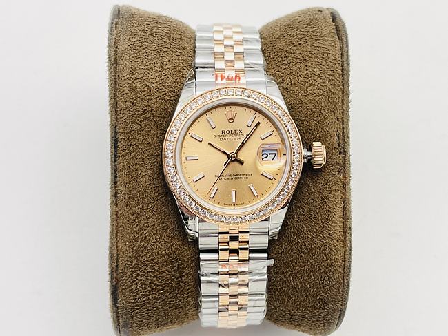 Rolex Datejust 31 Oyster 31 mm Oystersteel gold and diamond 278383RBR - 1