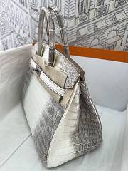 Hermès Birkin 25 Himalaya Niloticus Crocodile Diamond Encrusted Hardware Size 25 cm - 2