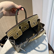 Hermès Birkin 35 Vert Olive Semi Matte Porosus Crocodile Gold Hardware  - 2