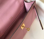 Hermes Swift Kelly Pochette Clutch Mauve Sylvestre Size 22cm - 4