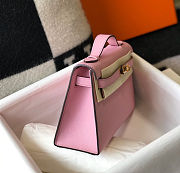 Hermes Swift Kelly Pochette Clutch Mauve Sylvestre Size 22cm - 3