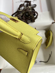Hermes Epsom Mini Kelly Sellier 20 Lime Size 19cm - 5