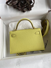 Hermes Epsom Mini Kelly Sellier 20 Lime Size 19cm - 2