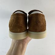 Loro Piana Dark Brown Suede Summer Charms Walk Loafers - 6