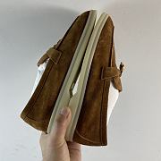 Loro Piana Dark Brown Suede Summer Charms Walk Loafers - 4