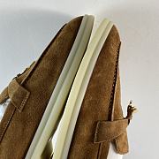 Loro Piana Dark Brown Suede Summer Charms Walk Loafers - 3