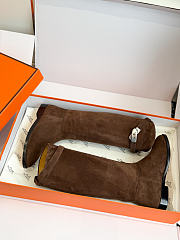 Hermes Jumping supple boot Écorce (Heel height 2 cm) - 4