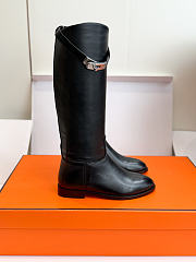 Hermes Jumping boot Noir (Heel height: 2 cm) - 1