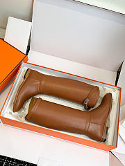 Hermes Heritage Calfskin Kelly Jumping Boots 36.5 Naturel  - 6