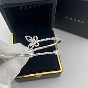 Graff Women's White And Diamond Butterfly Bangle - 5