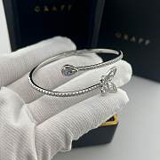 Graff Women's White And Diamond Butterfly Bangle - 3