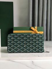 GOYARD Matignon GM Wallet Green Size 20x11x2.3cm - 5