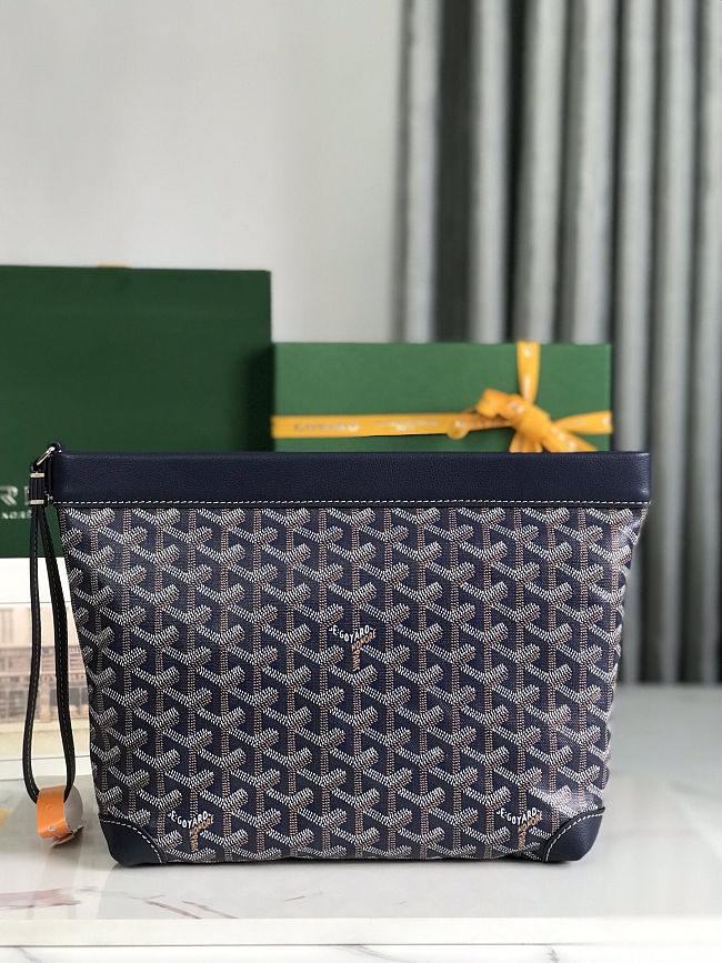 Goyard Conti Pouch Navy Size 24x22x6.5cm - 1