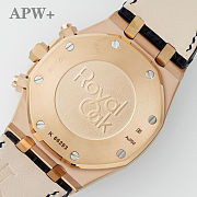 Audemars Piguet Royal Oak Chronograph 41MM 26331OR.OO.D821CR.01 Black Dial Rose Gold Bezel Black Rubber Band - 4