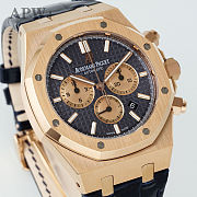 Audemars Piguet Royal Oak Chronograph 41MM 26331OR.OO.D821CR.01 Black Dial Rose Gold Bezel Black Rubber Band - 3