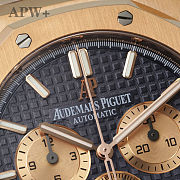 Audemars Piguet Royal Oak Chronograph 41MM 26331OR.OO.D821CR.01 Black Dial Rose Gold Bezel Black Rubber Band - 2