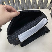 LV Matte Black Embossed Trio Messenger Bag Size 25x18x8cm - 4