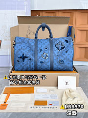 LV Boston Bag Monogram Aqua Garden Keepall Bandouliere 35 Men's M22573 Blue Navy - 5