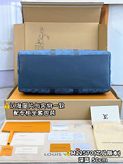 LV Boston Bag Monogram Aqua Garden Keepall Bandouliere 35 Men's M22573 Blue Navy - 3