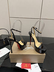 Loubi Queen Alta 150 Leather Platform Sandals (Height: 14.5cm) - 4