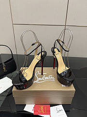 Loubi Queen Alta 150 Leather Platform Sandals (Height: 14.5cm) - 3