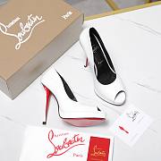 Christian Louboutin 120mm Lady Z Patent Leather Peep-Toe Pumps - 3